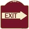 Signmission Exit With Right Arrow Heavy-Gauge Aluminum Architectural Sign, 18" H, 18" L, BU-1818-24606 A-DES-BU-1818-24606 - alternate 1